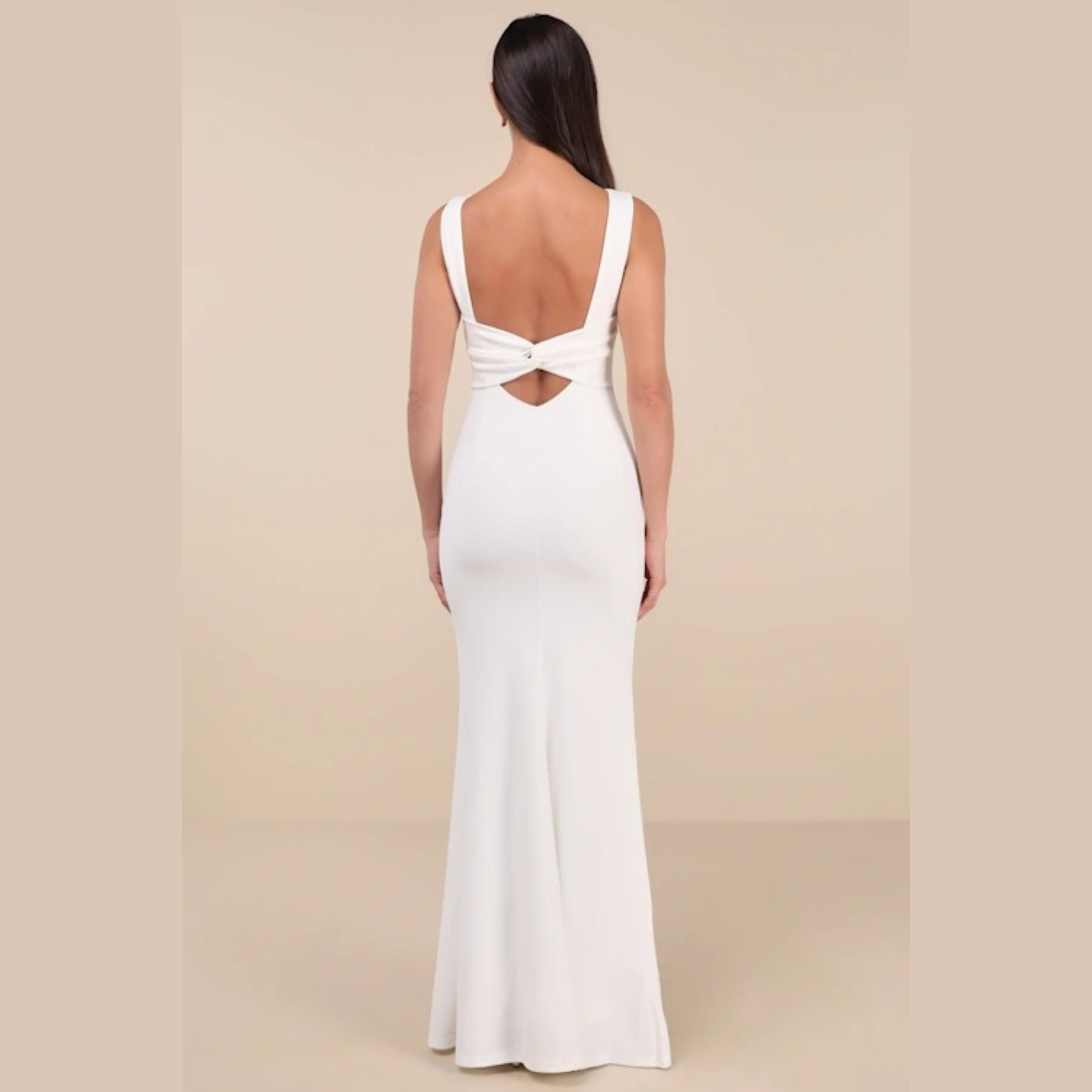 Elegant Maxi Dress with Open Back Formal Style