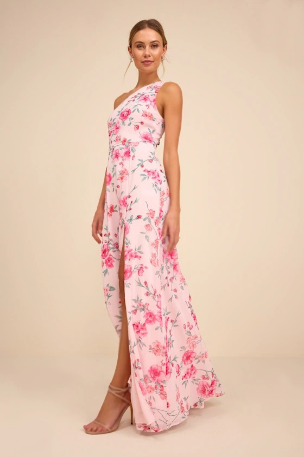 Sleeveless Floral Maxi Dress Elegant Garden Party Style