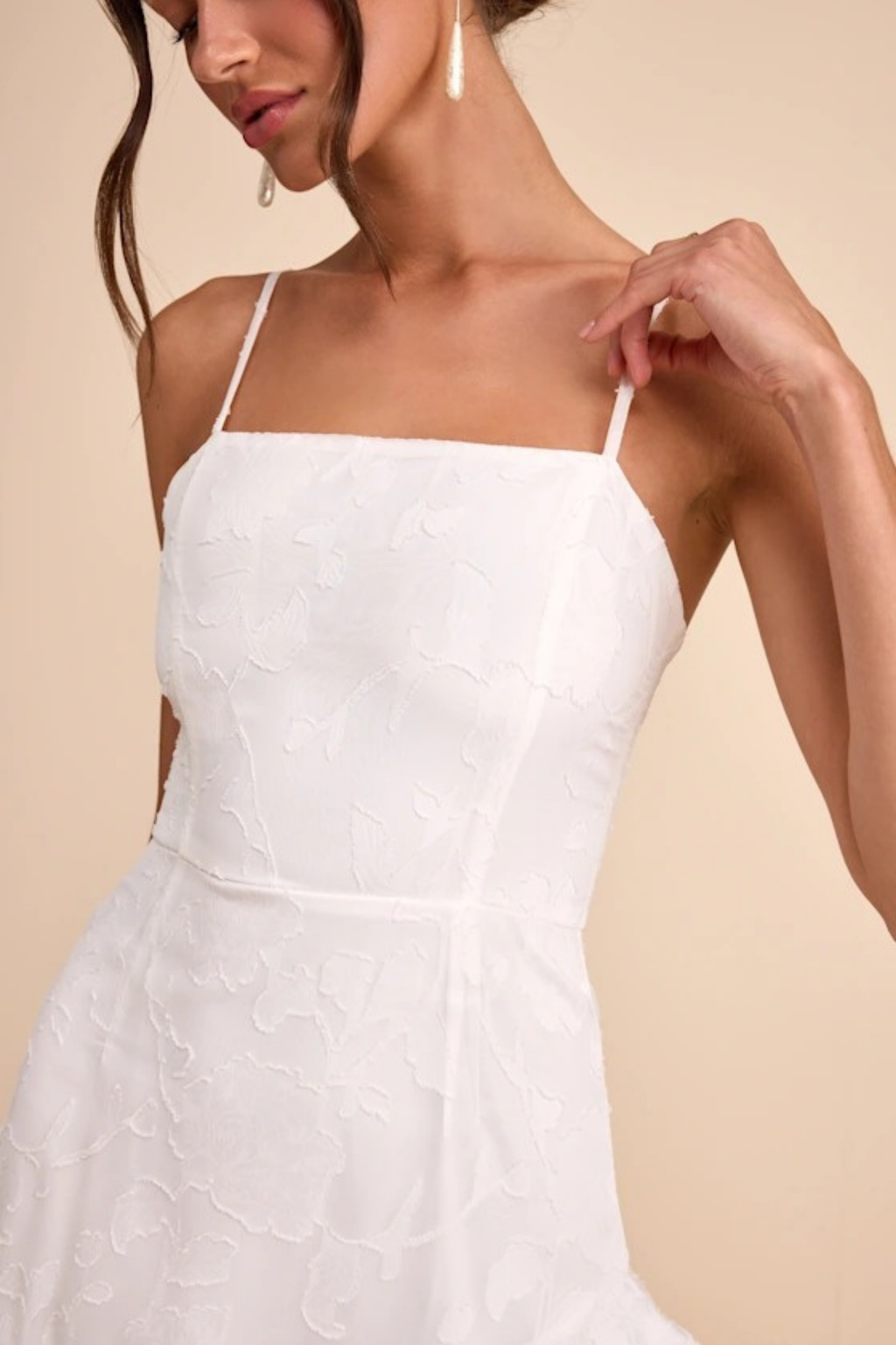 Ruffle Hem Mini Dress Romantic Style