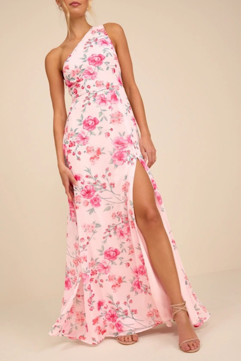 Sleeveless Floral Maxi Dress Elegant Garden Party Style