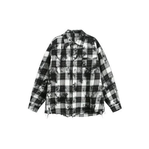 Men’s Black and White Long Sleeve Shirt